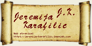 Jeremija Karafilić vizit kartica